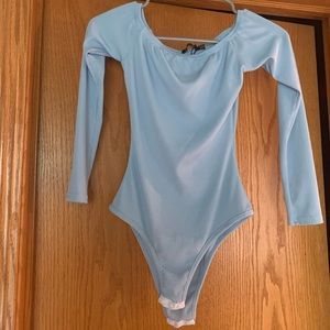Boohoo blue body suit